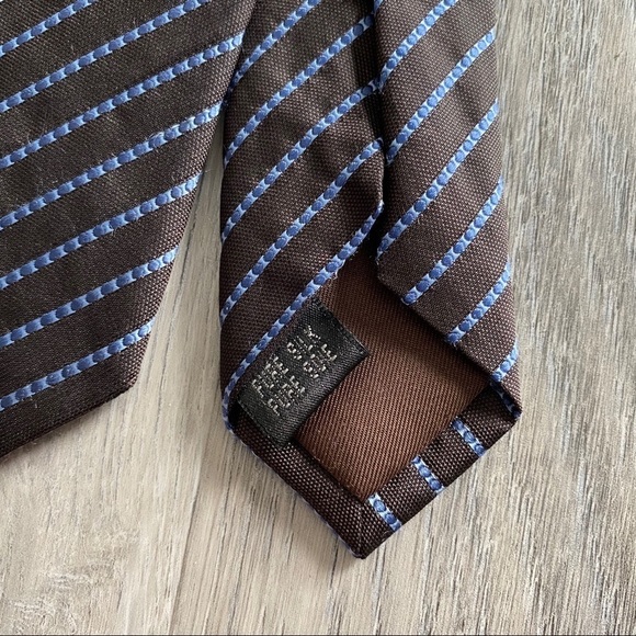 Mexx Black/Blue Striped Silk Men's Tie - Picture 4 of 4